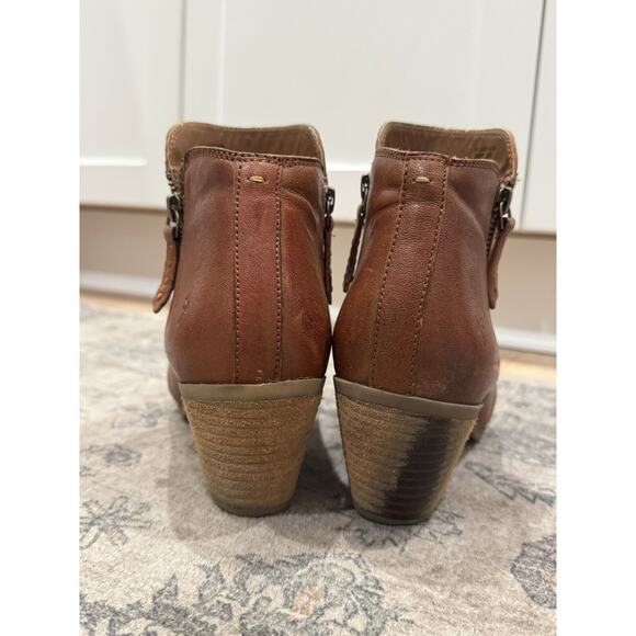 Frye Judith Whiskey Women’s Double Zip Ankle Booties Size 9 Brown Leather Boho - Picture 8 of 13